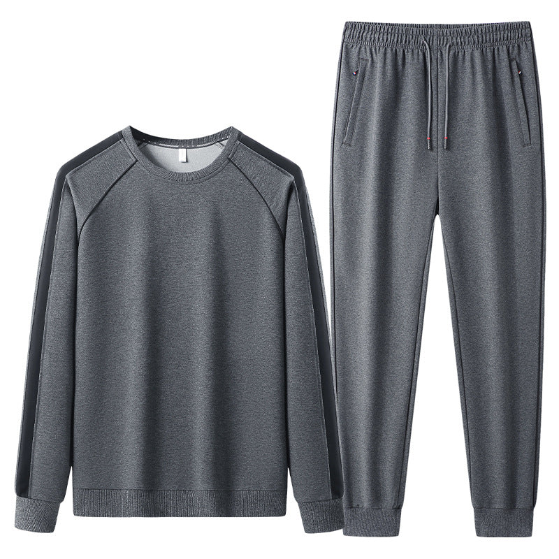 Herren Freizeit-Trainingsanzug-Set aus weichem Jersey mit Raglanärmeln & elastischem Kordelbund Drune
