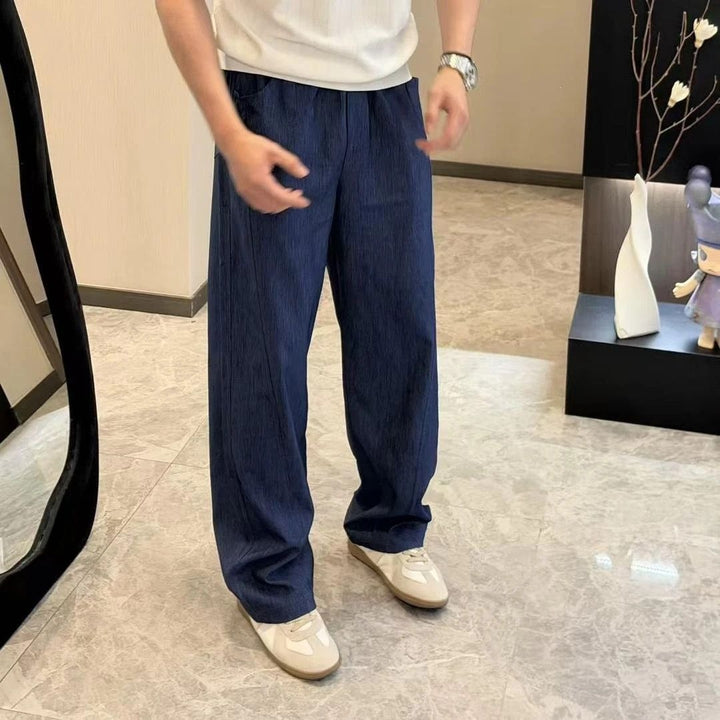 Herren Trendige Weitgeschnittene Denim-Hose Drune