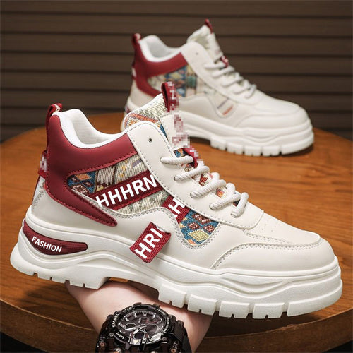 Herren Plateau-Sneaker mit Ethno-Gewebeeinsätzen Drune
