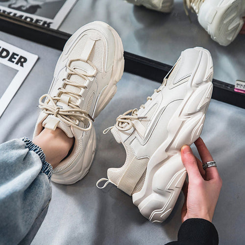 Damen moderne Sneakers mit atmungsaktivem Mesh-Obermaterial und dämpfender Sohle Drune
