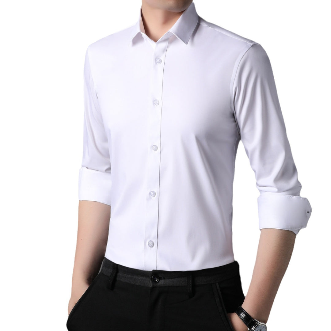 Herren Langarm Hemd mit modernem Schnitt und atmungsaktiver Textur Drune