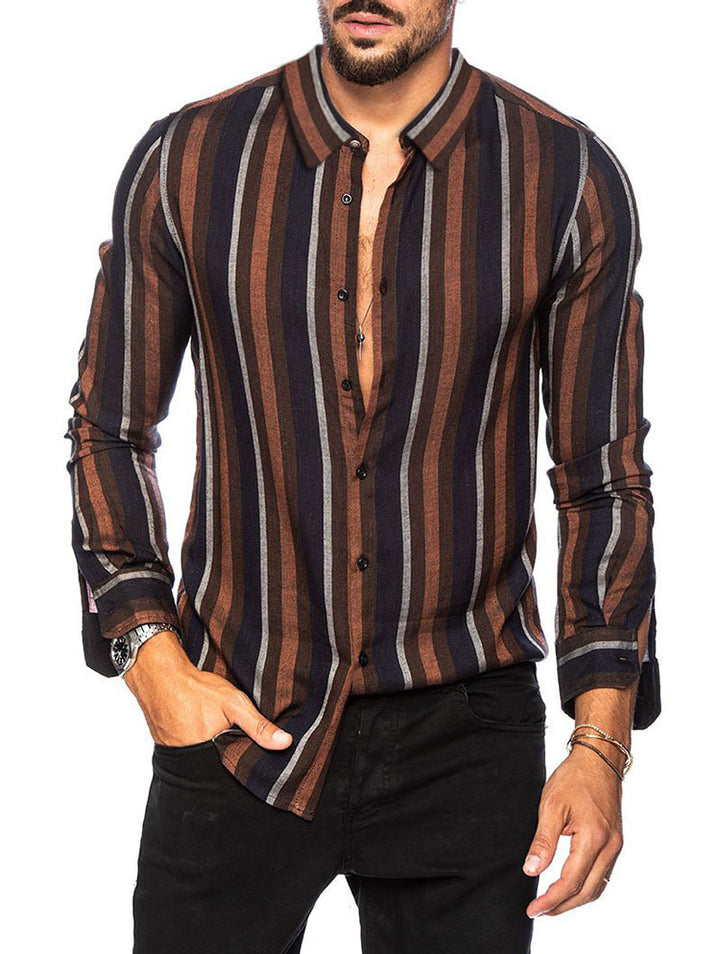 Herren gestreifte Hemd Drune