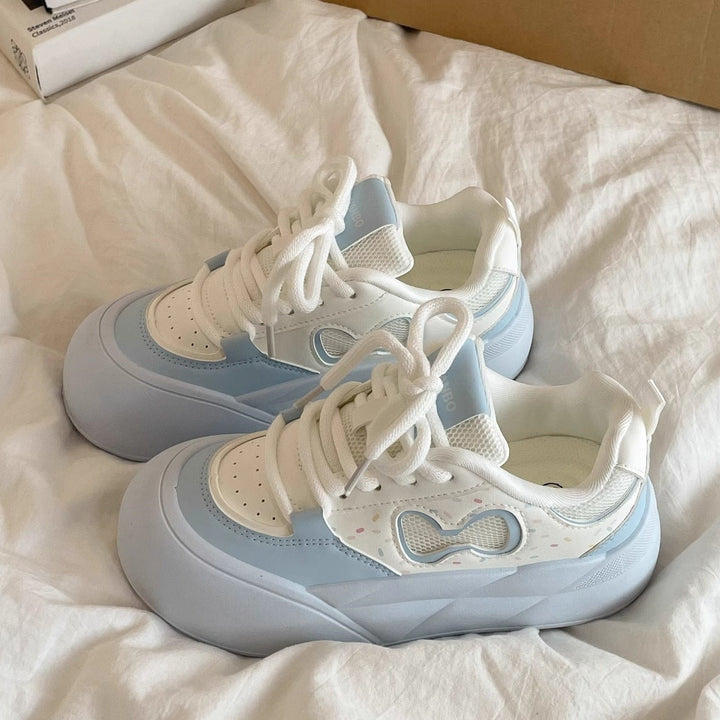 Damen Sportliche Sneakers mit dicker, flexibel dämpfender Sohle Drune