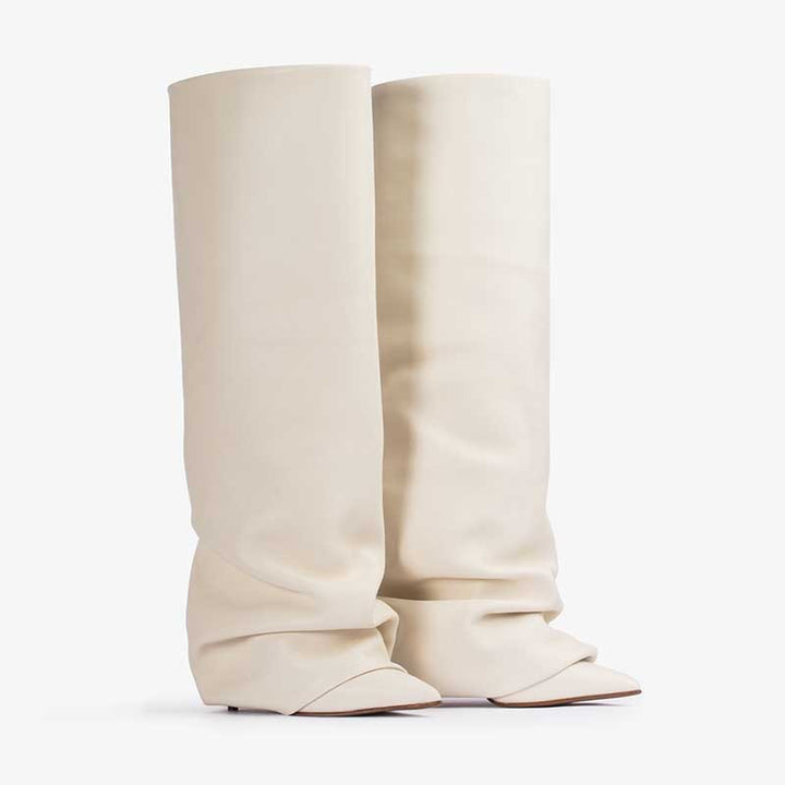 Damen Slouchy Hochhackige Stiletto Stiefel Drune