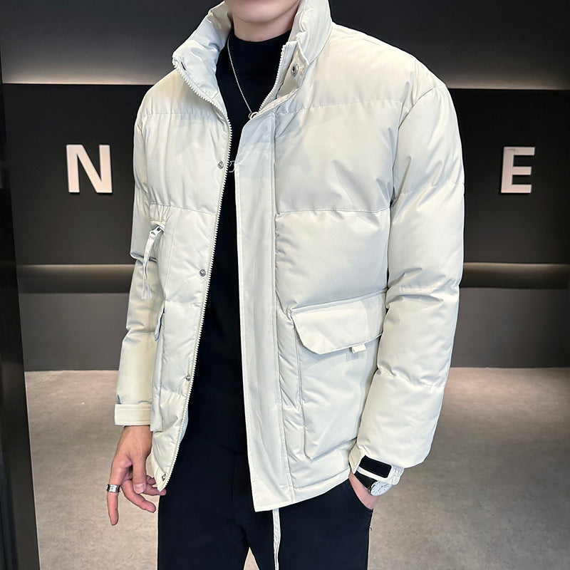 Herren Thermo-Steppjacke mit hohem Stehkragen und aufgesetzten Pattentaschen Drune