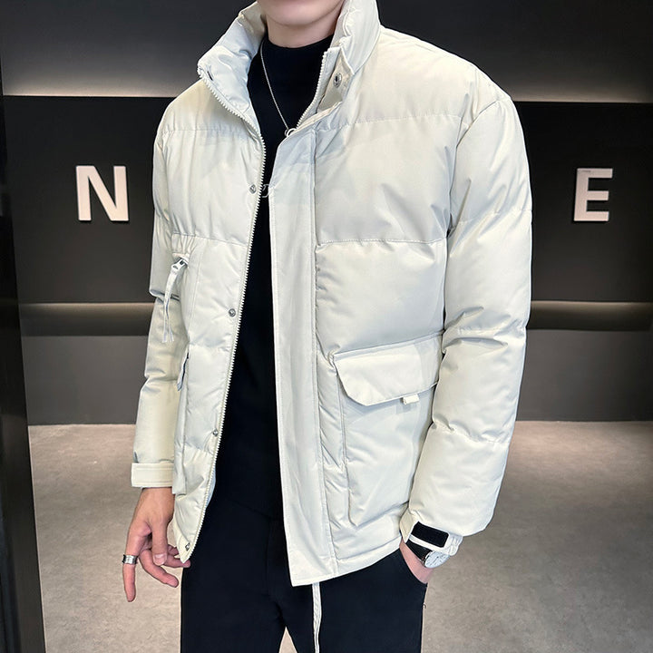 Herren Thermo-Steppjacke mit hohem Stehkragen und aufgesetzten Pattentaschen Drune