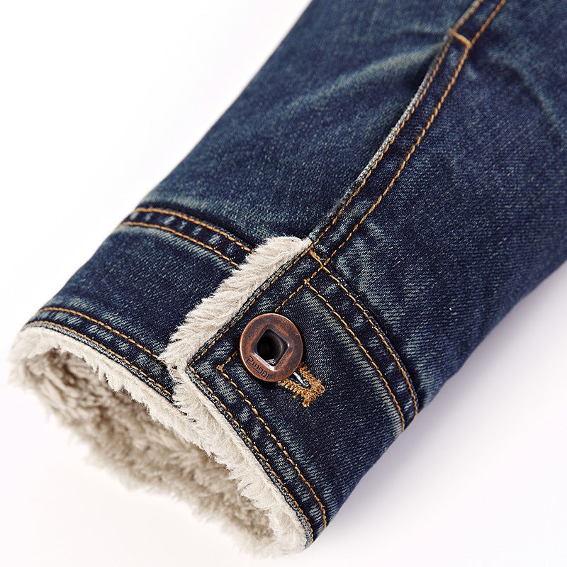 Herren Denimjacke mit Teddyfutter Drune