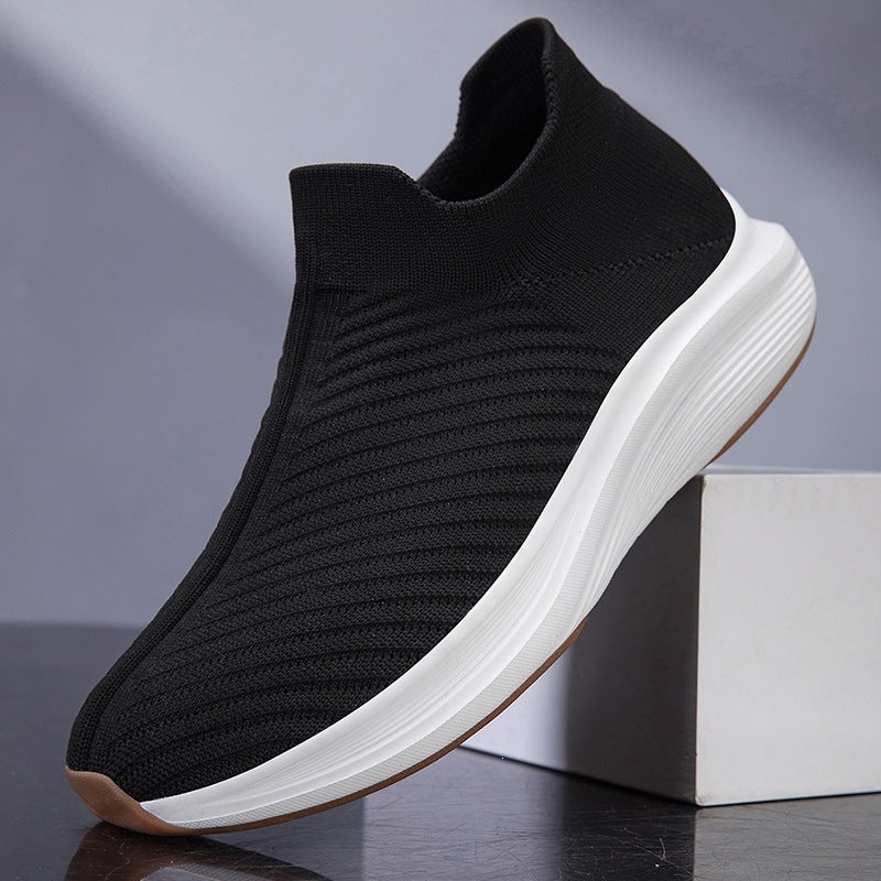 Damen Atmungsaktive Slip-On Strick-Sneakers mit sockenähnlichem Schaft Drune