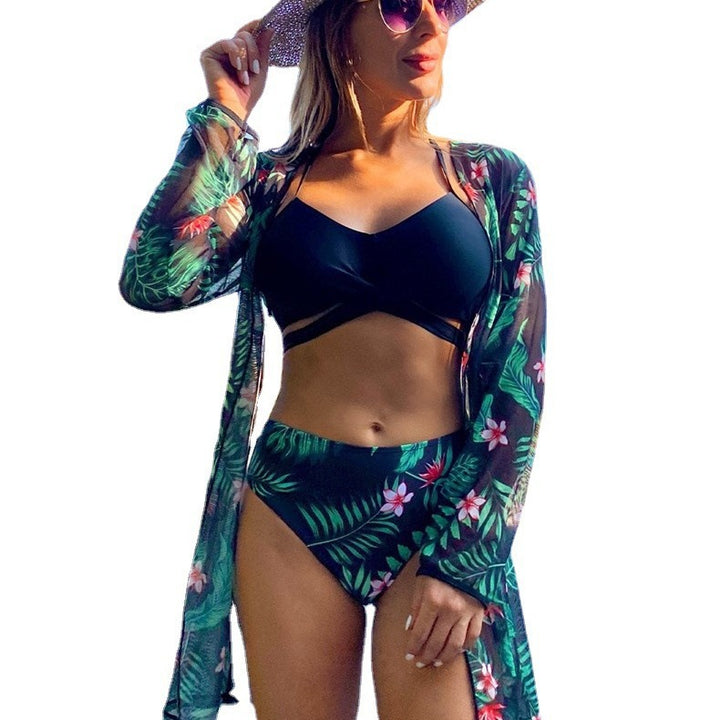Damen Badeanzug mit floralem Kimono Drune