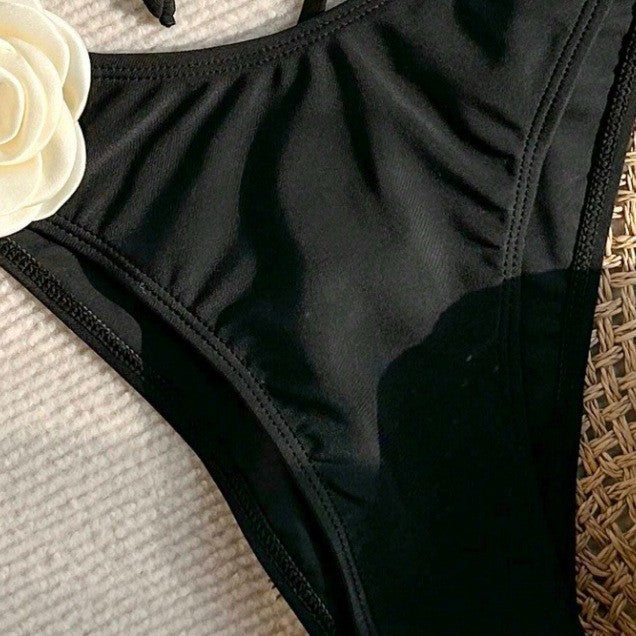Damen Bandeau-Bikini mit floralen Details Drune