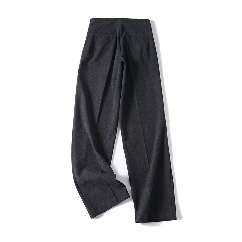 Damen Hochtaillierte Bügelfalten-Hose mit weitem Bein und klassischem Tailoring Drune