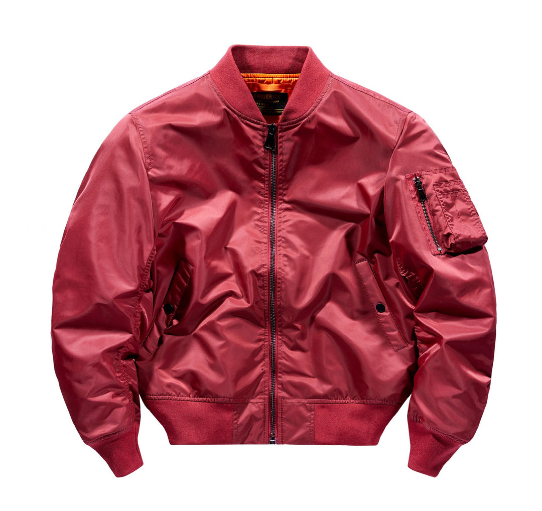 Herren  leichte isolierte Flug-Bomberjacke mit Utility-Tasche am Arm und Druckknopf-Eingangshandtaschen Drune