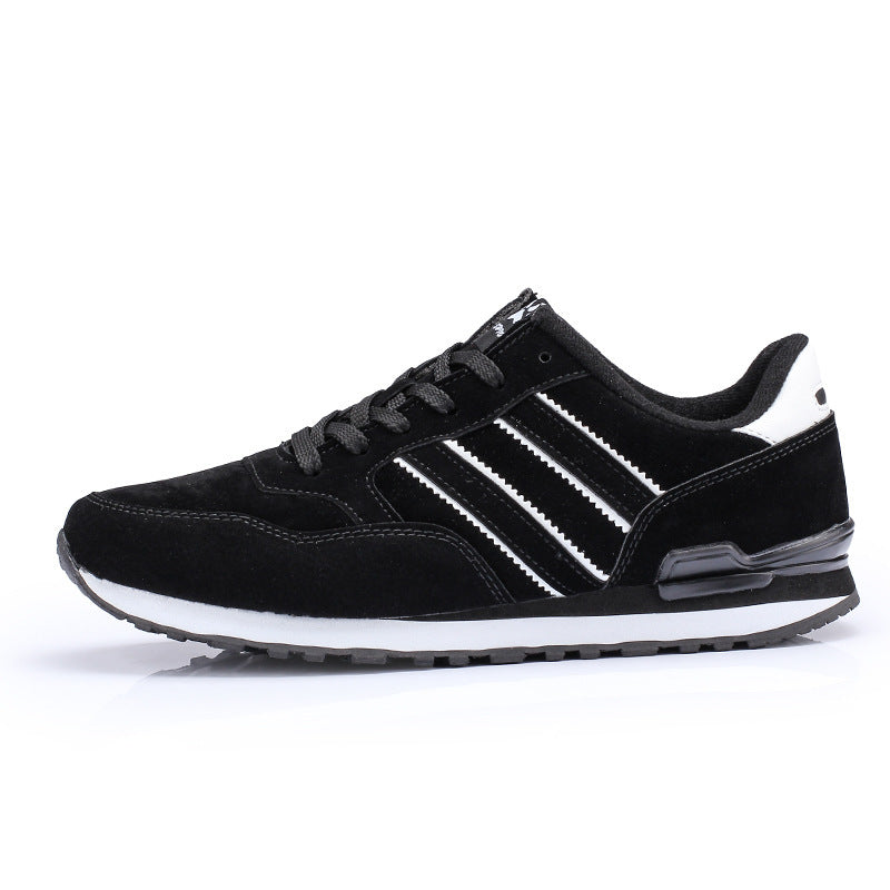 Herren retro Sneaker mit Wildlederoptik, gepolsterter Fersenpartie und rutschfester Laufsohle Drune