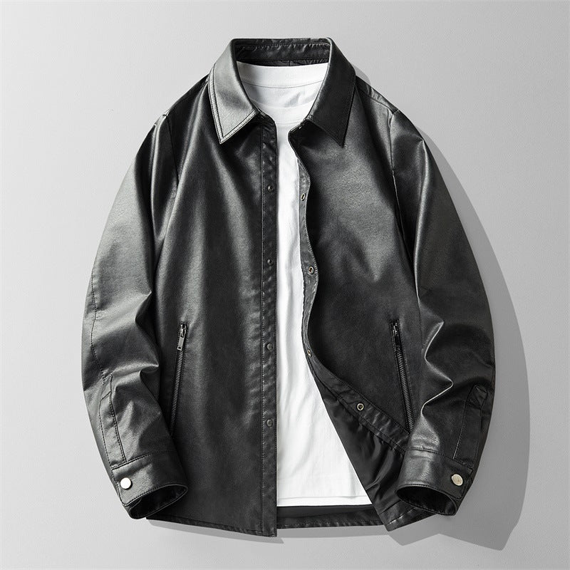 Herren Modische Lederjacke Drune 1787797546