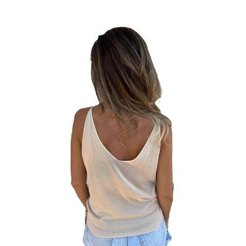 Damen Sleek V-Ausschnitt Stretch Tanktop Drune