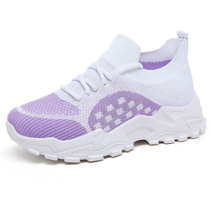 Damen Sportliche Sneaker mit atmungsaktiver Strickoberfläche und flexibler Sohle Drune