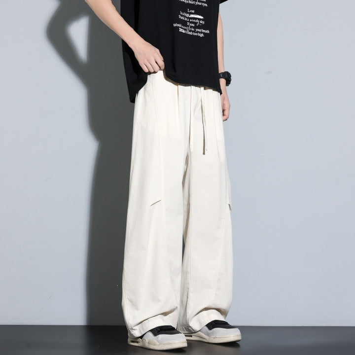 Damen Weite Lagen-Loungehose mit Cargo-Details & elastischem Tunnelzug Drune