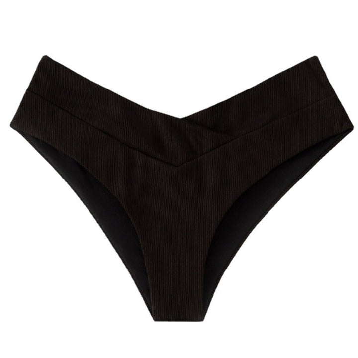 Damen Hochgeschnittener Bikinislip mit kontrastierenden Details Drune