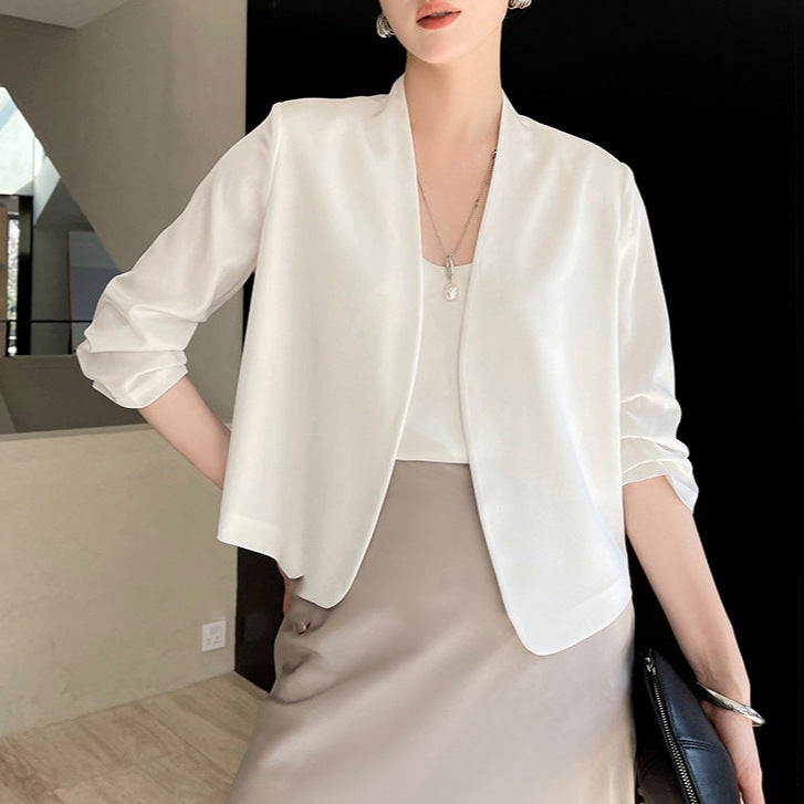 Damen Elegante und fließende Midirock Drune