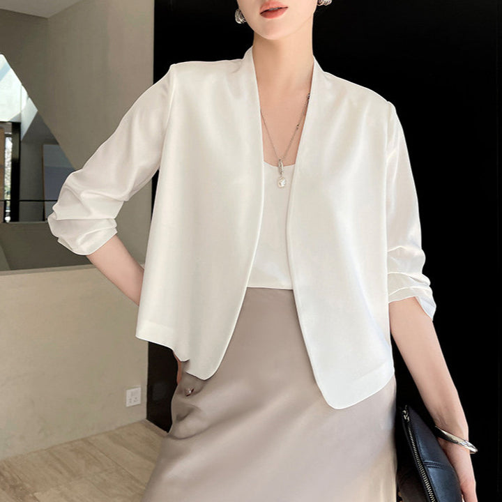 Damen Elegante und fließende Midirock Drune