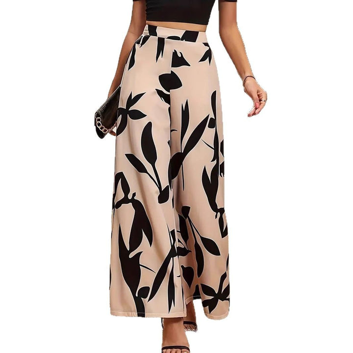 Damen elegante Pluderhose mit floralem Musterdruck Drune
