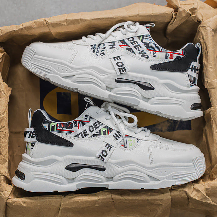 Damen Sportliche Chunky Sneakers mit buntem Design und atmungsaktiven Einsätzen Drune
