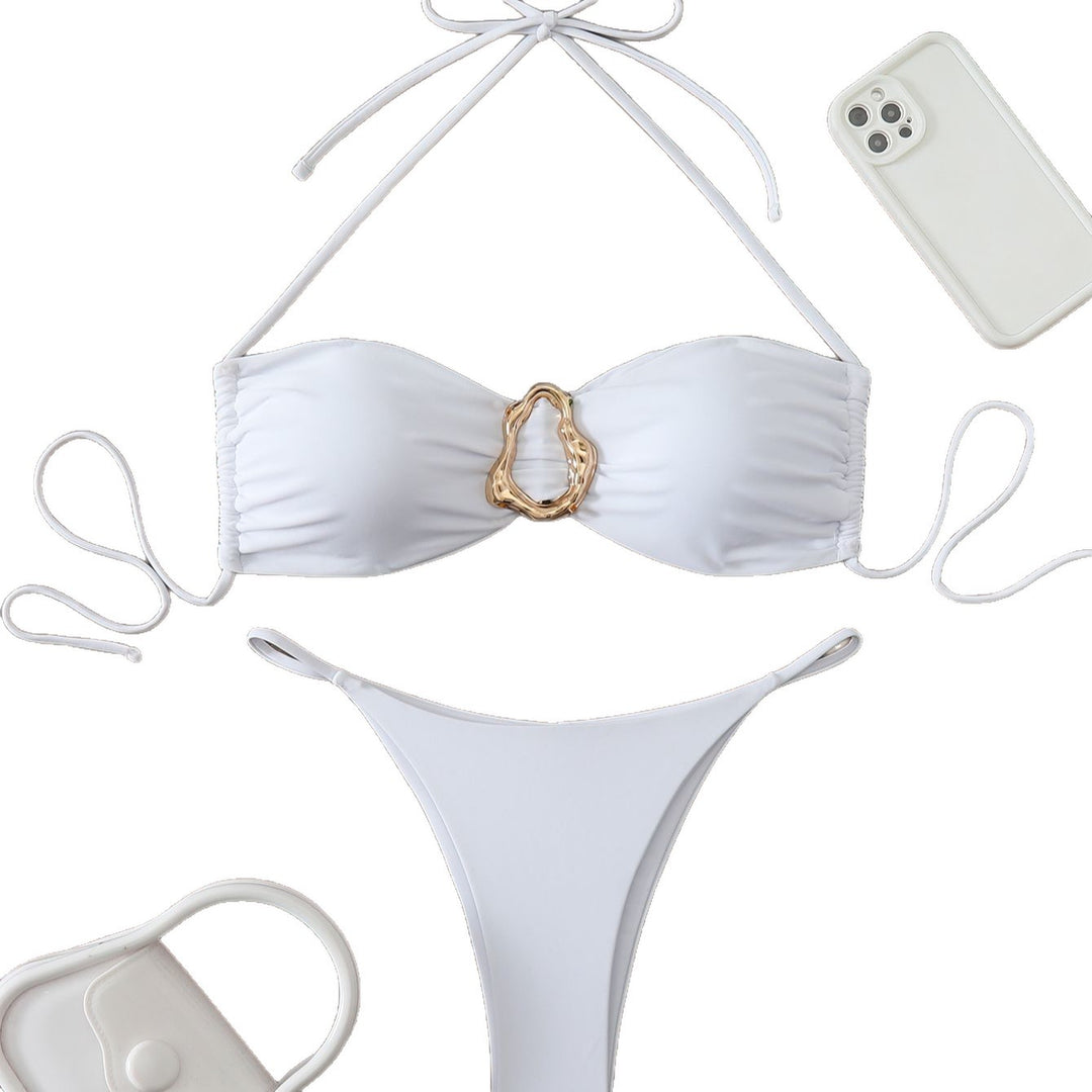 Damen Bikinis mit dekorativem Accessoire Drune