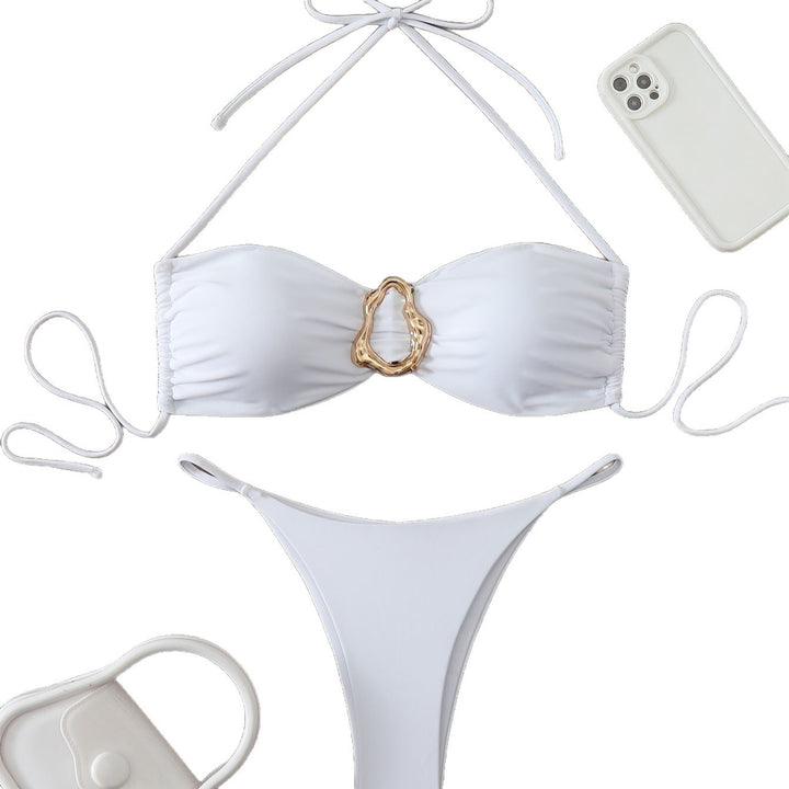 Damen Bikinis mit dekorativem Accessoire Drune