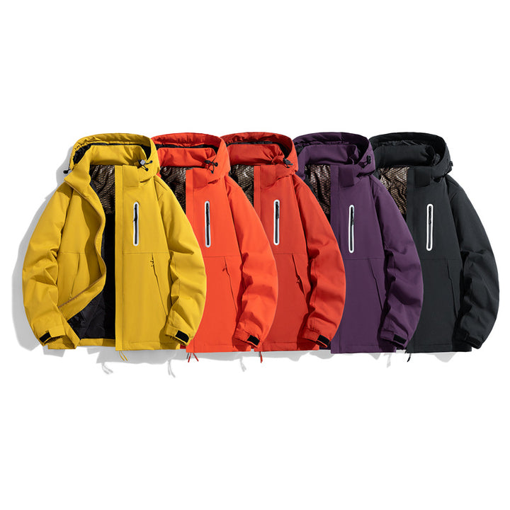 Herren wasserabweisende gesteppte Winterjacke mit Kapuze, thermischer Isolierung und reflektierender Brusttasche Drune