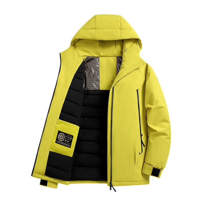 Herren Isolierte Softshell-Parka mit technischer Kapuze, winddichter Außenhülle und Innentaschen Drune