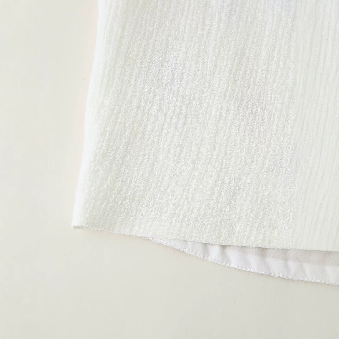 Damen Bestickte Baumwoll‑Weste im Boho‑Stil mit V‑Ausschnitt und Zierborte Drune