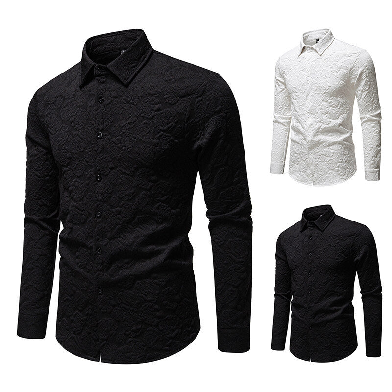 Herren Hemd mit strukturiertem Design Drune