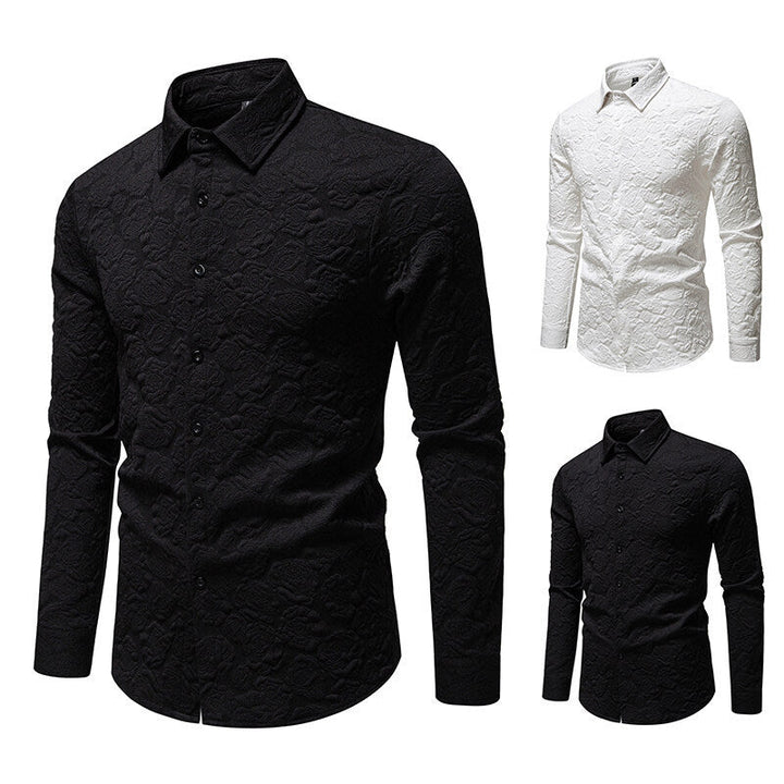 Herren Hemd mit strukturiertem Design Drune