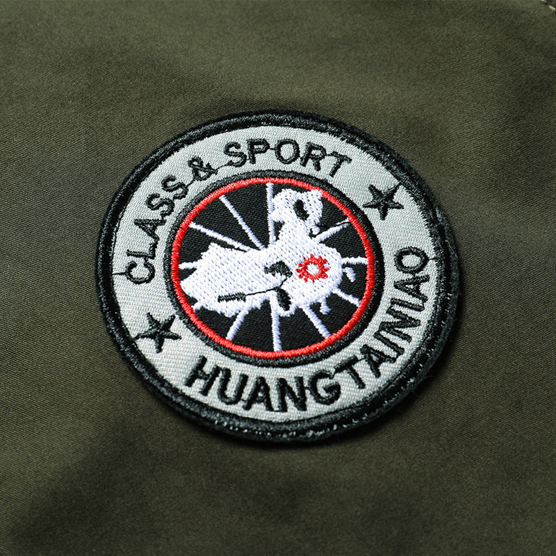 Herren Übergangsjacke im Field‑Bomber‑Mix mit Stehkragen und Multifunktions‑Pattentaschen Drune