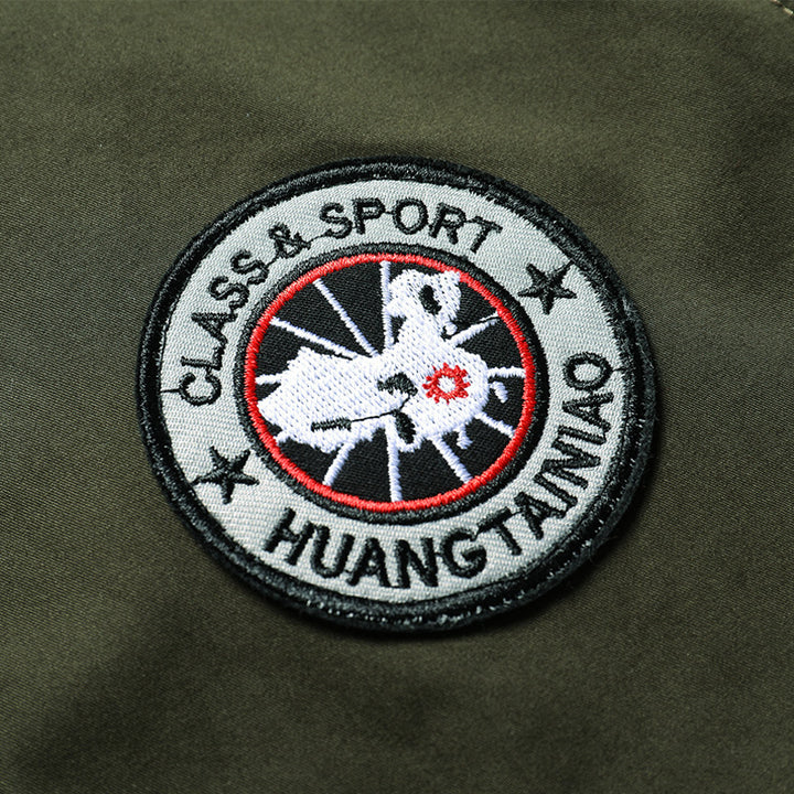 Herren Übergangsjacke im Field‑Bomber‑Mix mit Stehkragen und Multifunktions‑Pattentaschen Drune