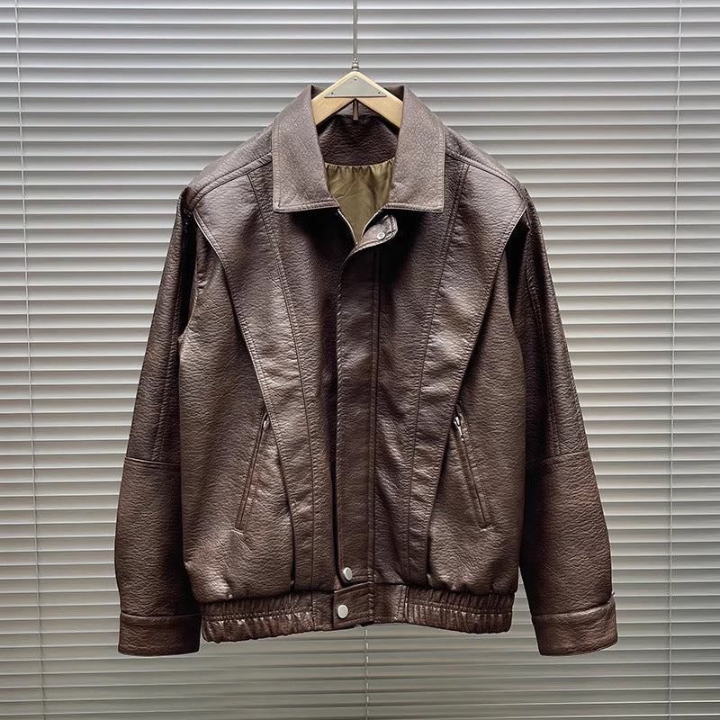 Damen Modische Lederjacke Drune
