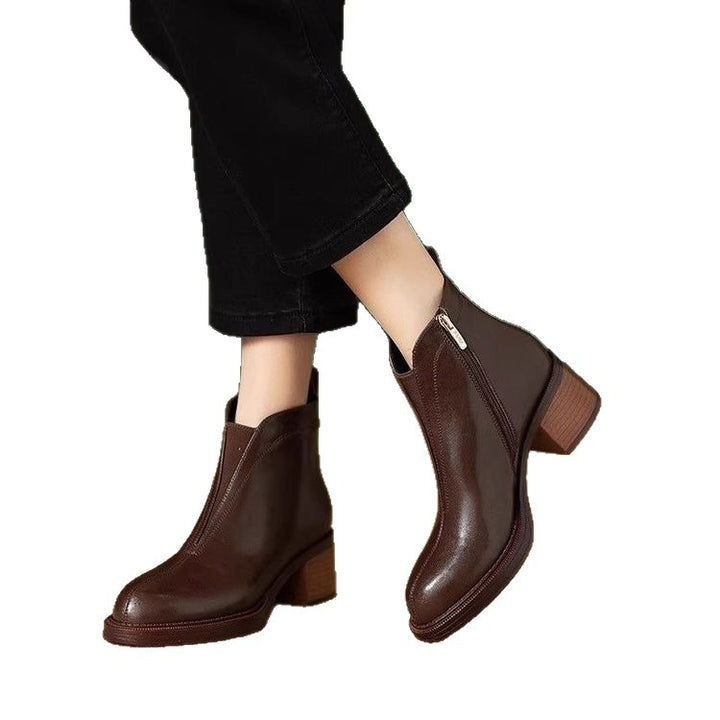 Damen Elegante und bequeme Stiefeletten mit Reißverschluss Drune