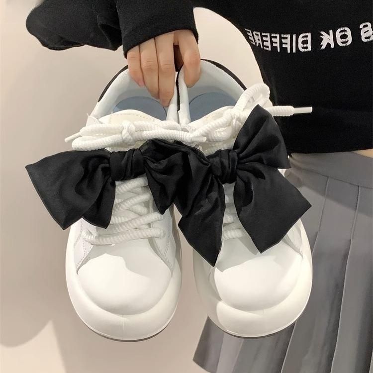Damen Sneakers mit modischem Schleifen-Design und Komfort-Sohle Drune