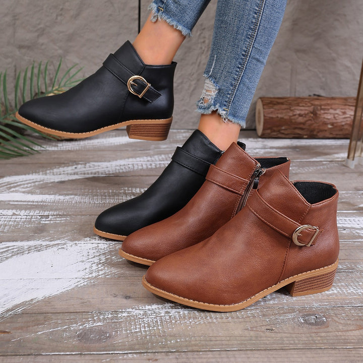Damen Elegante und Bequeme Stiefeletten Drune