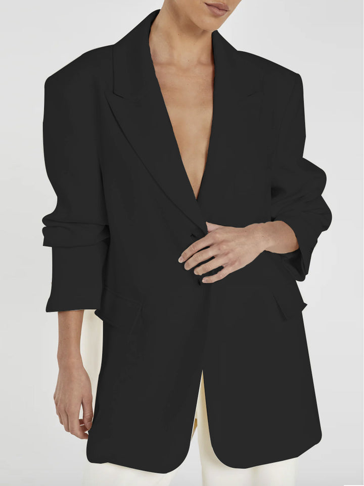 Damen Oversized Blazer mit Knopfdetails Drune