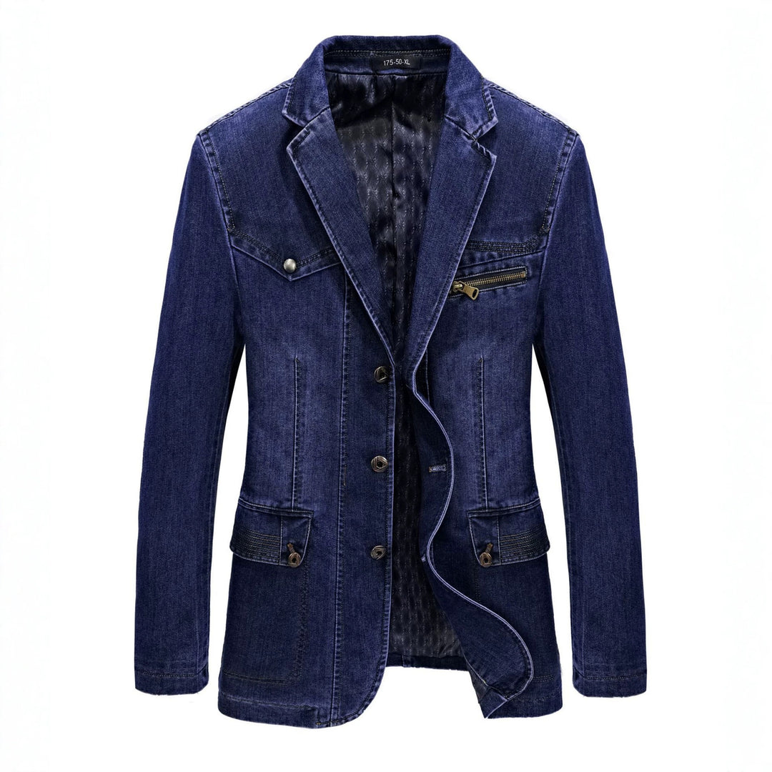 Herren Modische Denim Blazerjacke Drune