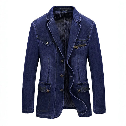 Herren Modische Denim Blazerjacke Drune
