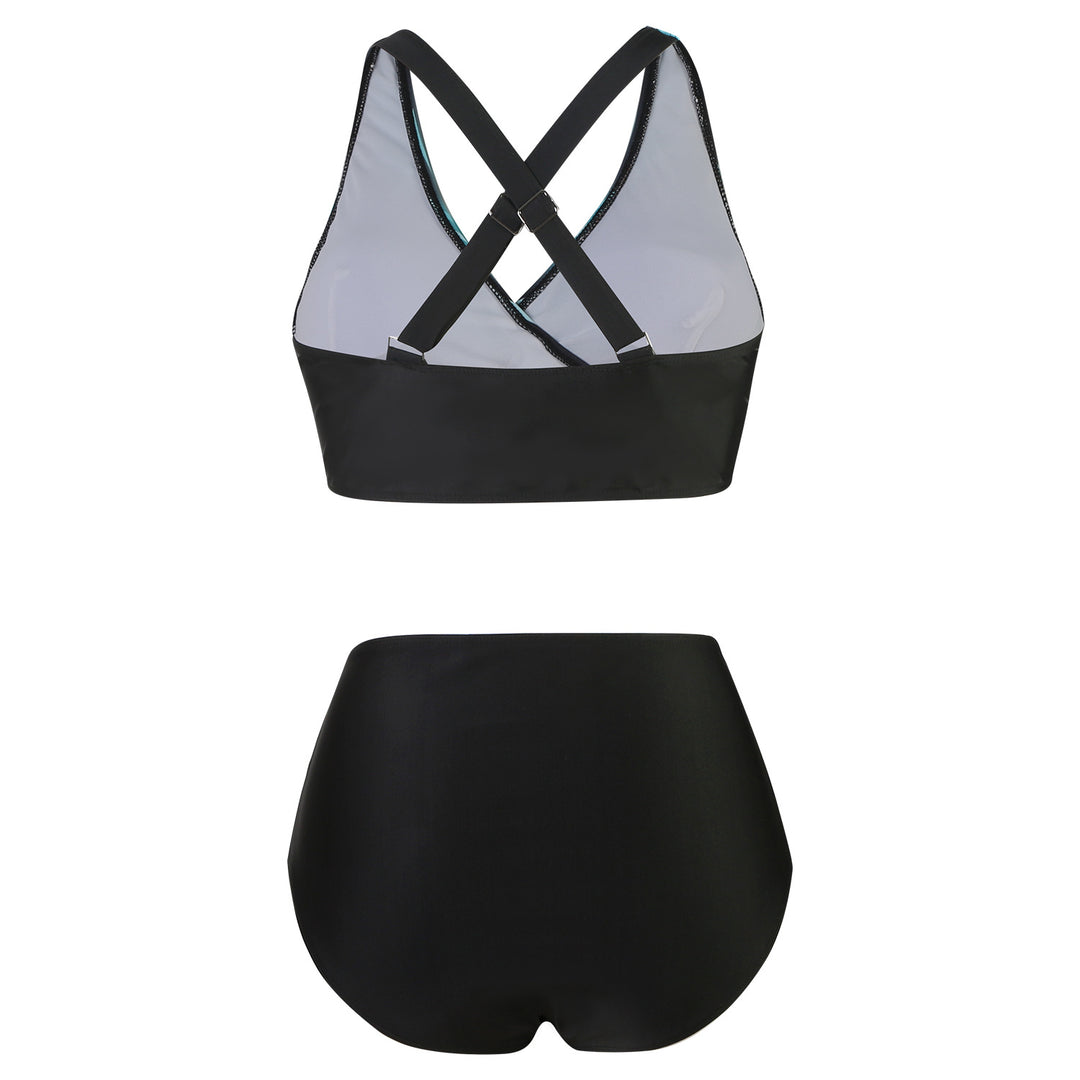 Damen Hochtaillierter Sport-Bikini mit elegantem Rückenschnitt Drune