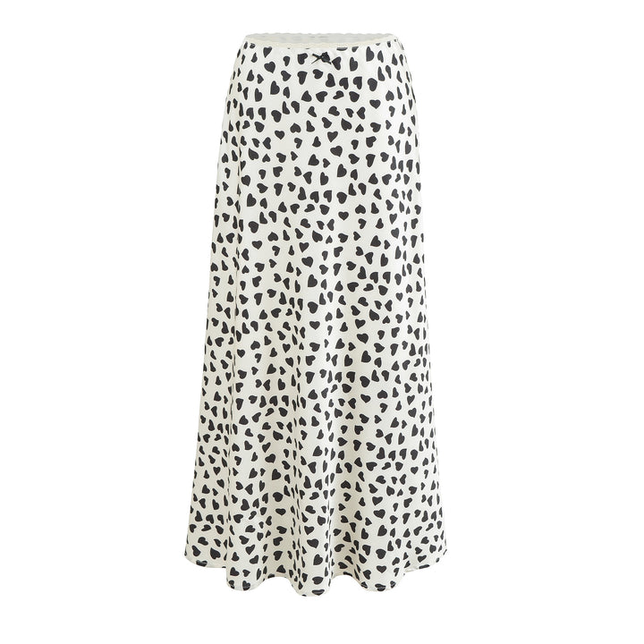Damen Leichter Midirock aus Chiffon mit Leoprint und elastischem Bund Drune