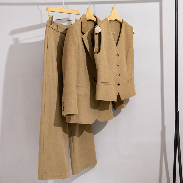 Damen Lang geschnittener Wollmix-Blazer mit Ein-Knopf-Verschluss und Pattentaschen Drune