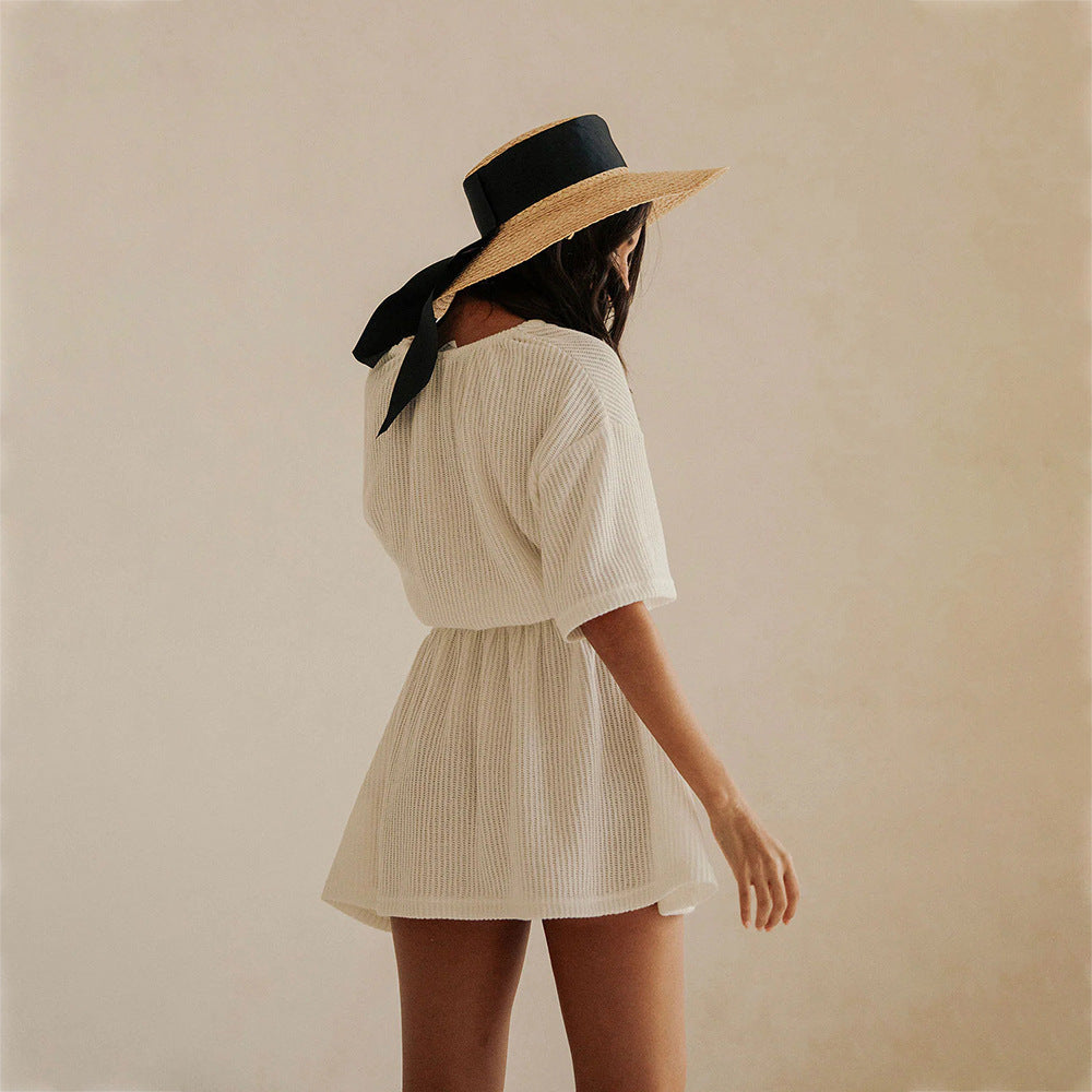 Damen sommerlicher Tunika-Kleid Drune
