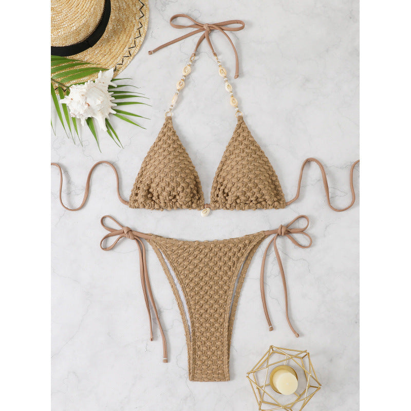 Damen Triangel-Bikini mit raffinierter Häkel-Optik Drune