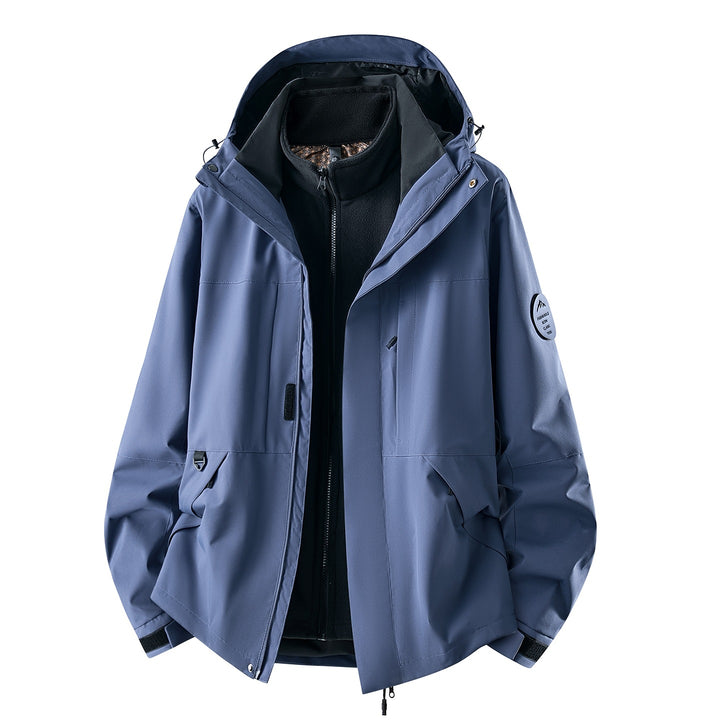 Damen Dreiteilige wasserdichte Outdoorjacke mit abnehmbarem Fleece-Innenlayer Drune