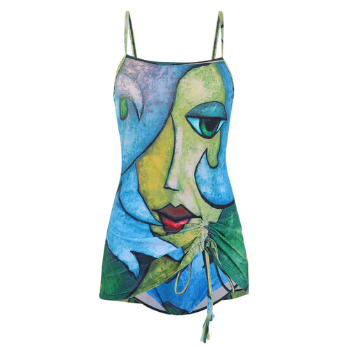 Damen Kunstvolles Strandoutfit Drune