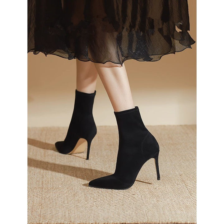 Damen Stretch‑Sockboot mit spitzer Zehenpartie und schmalem Stiletto Drune